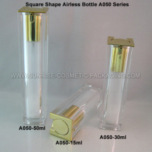 15ml 30ml 50ml Square Shape Clear Airless Freshener Bottle