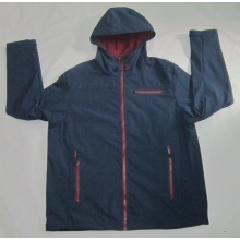 Yj-1071 Mens Blue Polar Fleece Hooded Softshell Jacket Clothing for Men