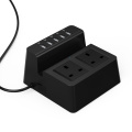 Tomada elétrica EU EU UK Au Plug de tomada de parede com suporte e portas USB