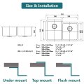 A tigela dupla retomada de R25 retomada para design de cozinha