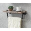 Floating Wall Pipe Shelves Brackets and Towel Rack