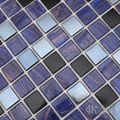 Glass mosaic tiles with composite color patterns