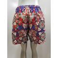 Vintage print men's beach shorts