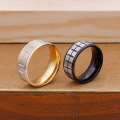 Aço inoxidável Two Tone Mens Rings Band