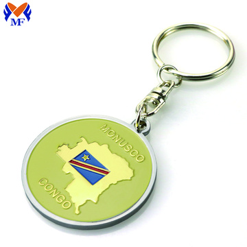 Metal custom coin holder keychain holder