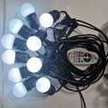 12V G45 RGB+WW 15 lights string