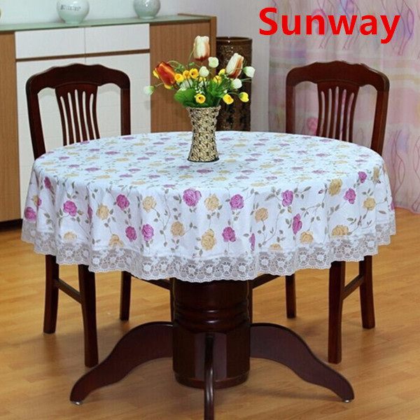 Round Wipeable Tablecloth