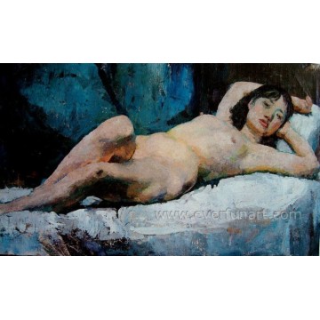 Handmade Professional Supplier Women Hot Sexy Nude Painting Ebf-038