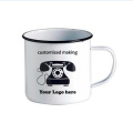 Customlized Making 6/7/8/9/10/11/12cm Enamel Coffee Mug