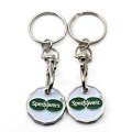 Euro Shopping Cart Trolley Coin Keychain