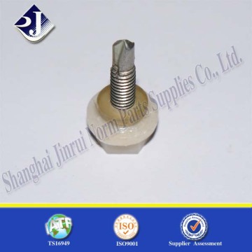 TEFLON Plastic hex flange drilling screw