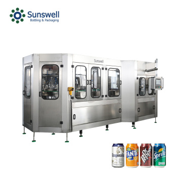 full-auto 330ml aluminium can filling and sealing machine