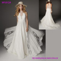 Hot Selling Morden Style Robe de mariée en tulle Robe nuptiale en dentelle complète