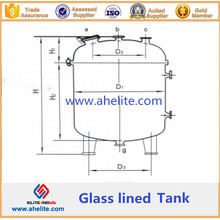Vertical Glass Lined Storage Tank