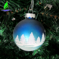 Stock hanging Home Decorations Glass Blue Christmas Ball