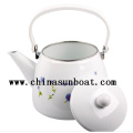 Enamel Vintage Round Teapot with Handle