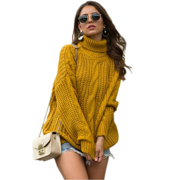 Women's Turtleneck Long Sleeve Casual Sweater