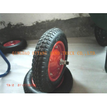 rubber wheel 3.00-8,steel rim combined with bolts.