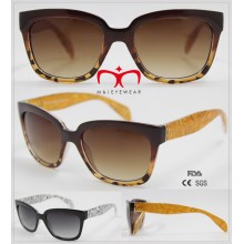 2016 Gafas de sol de plástico de moda con transferencia de sello caliente (WSP601542)