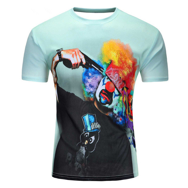 Mens fitness polyester shirt summer style t-shirts