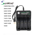 10 slotsPortable USB battery charger for li-ion 1865014500 