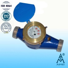 Medidor de agua de latón de tamaño grande Multi Jet Dry tipo