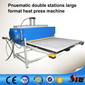 CE pneumatique Grand Format Double Stations T Shirt Sublimation thermique presse automatique