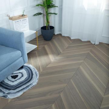 Parquet contrecollé noyer grès style chevron