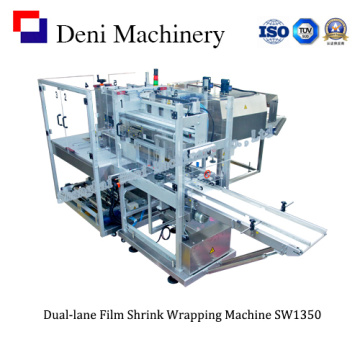 Dual-Lane Film Shrink Packing Machine para caixas