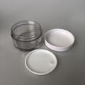 100ml clear PET jar with white lid