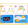 Conjuntos de ginástica de brinquedos de bebê de qualidade com 3 chocalhos e música para infantil