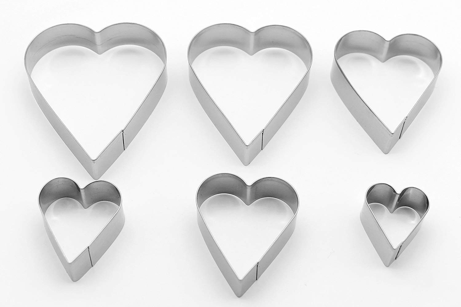 6pcs Stainless Steel Heart Cookie Cutter set