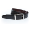 Reversible buckles leather belt golf gift belt