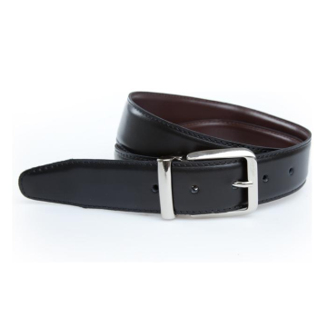 Reversible buckles leather belt golf gift belt