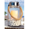 Nautical Glass Lantern with LED Candle