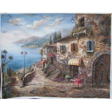 Home Decor Wall Art Mediterranean Oil Painting (EMD-053)