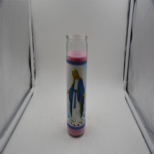 8 inches glass jar religious candle/candles in glass jar