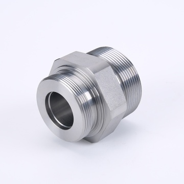 NPT Hydraulic Fitting Connector Double Pipe Nipple Male Thread Nipple Metric Adapter