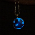 Collier Lumineux En Fleur Pendentif Globe Neckalce Collier En Argent