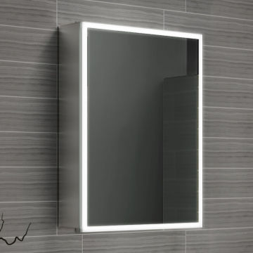 AmazonModern Bathroom Decorative Acrylic LED Mirror Cabinet