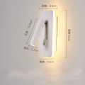 3+8W Rounded Square Aluminum Reading Spot Wall Lamp