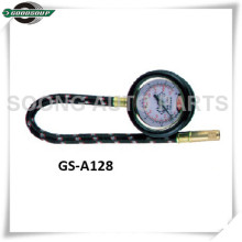 Bass stem Dial Type Tire Gauge with flexible hose and protective cover