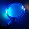 Voice control LED flowing Micro USB cable blue