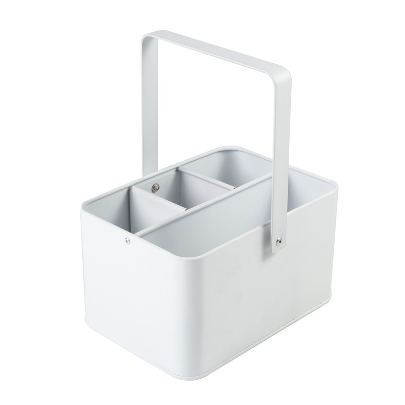 White Square Utensil Holder