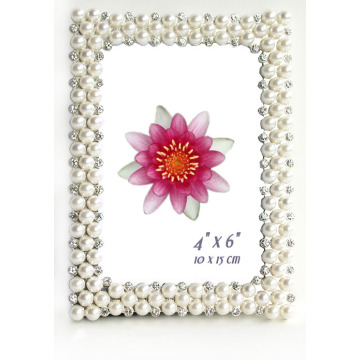 Pearl And Diamond Photo Frame For Wedding Photos