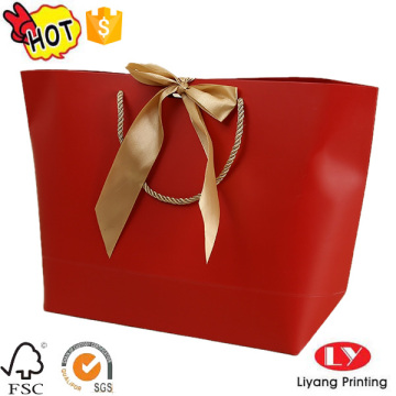 Paper Packaging Bag With Logo Print Handles