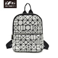 Geometric holographic laptop backpacks reflective bag