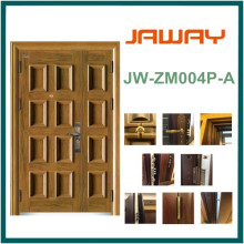 Puerta blindada de acero blindado de empalme 2014 Grano de madera UV-Proof