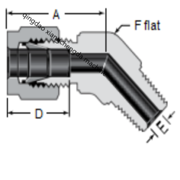 Metal Tube 45 Degree Elbows  Male NPT