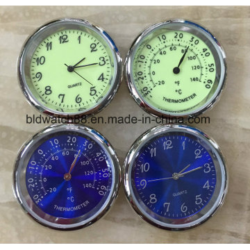 Promoción regalo metal reloj insertar con Japón movimiento (34,5 mm)